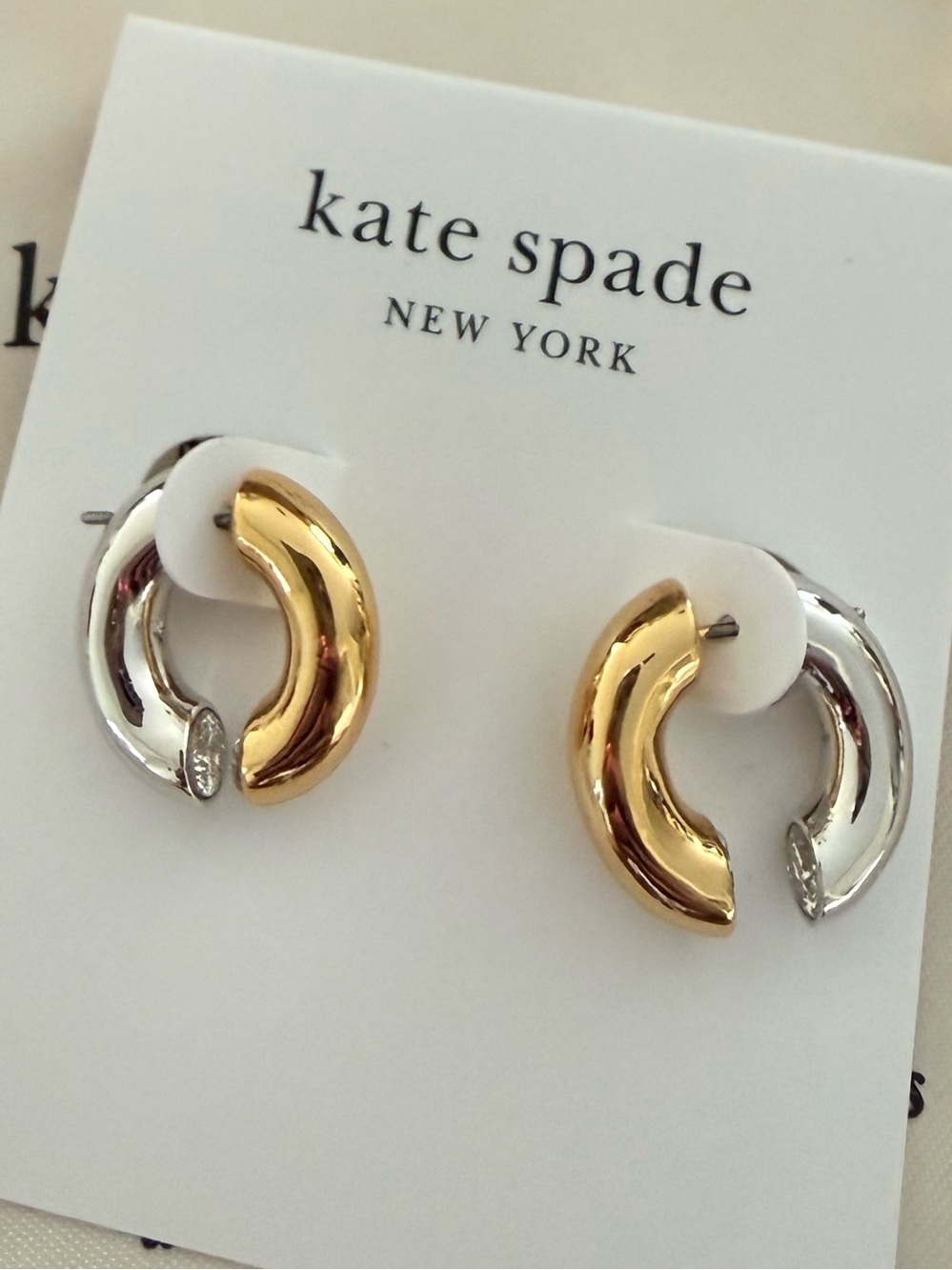 New Kate Spade  Crystal Hoop Earrings - Picture 6 of 8